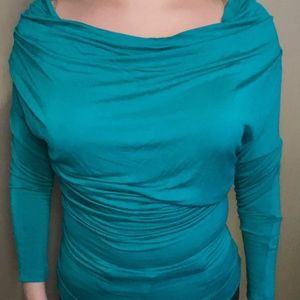 Akira Chicago Teal Party Blouse